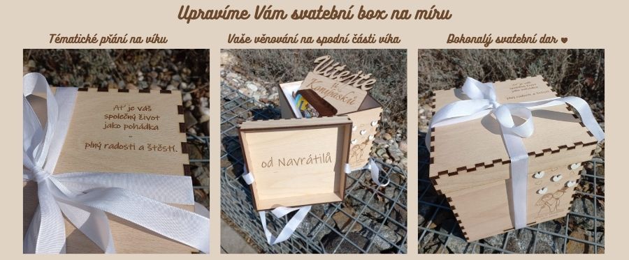 Svatební dárkový box pro novomanžele - párová trička